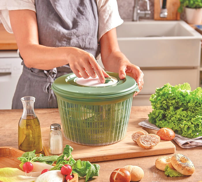 Контейнер для миття та сушки салату Snips зелений 4 л Київ - фото 7