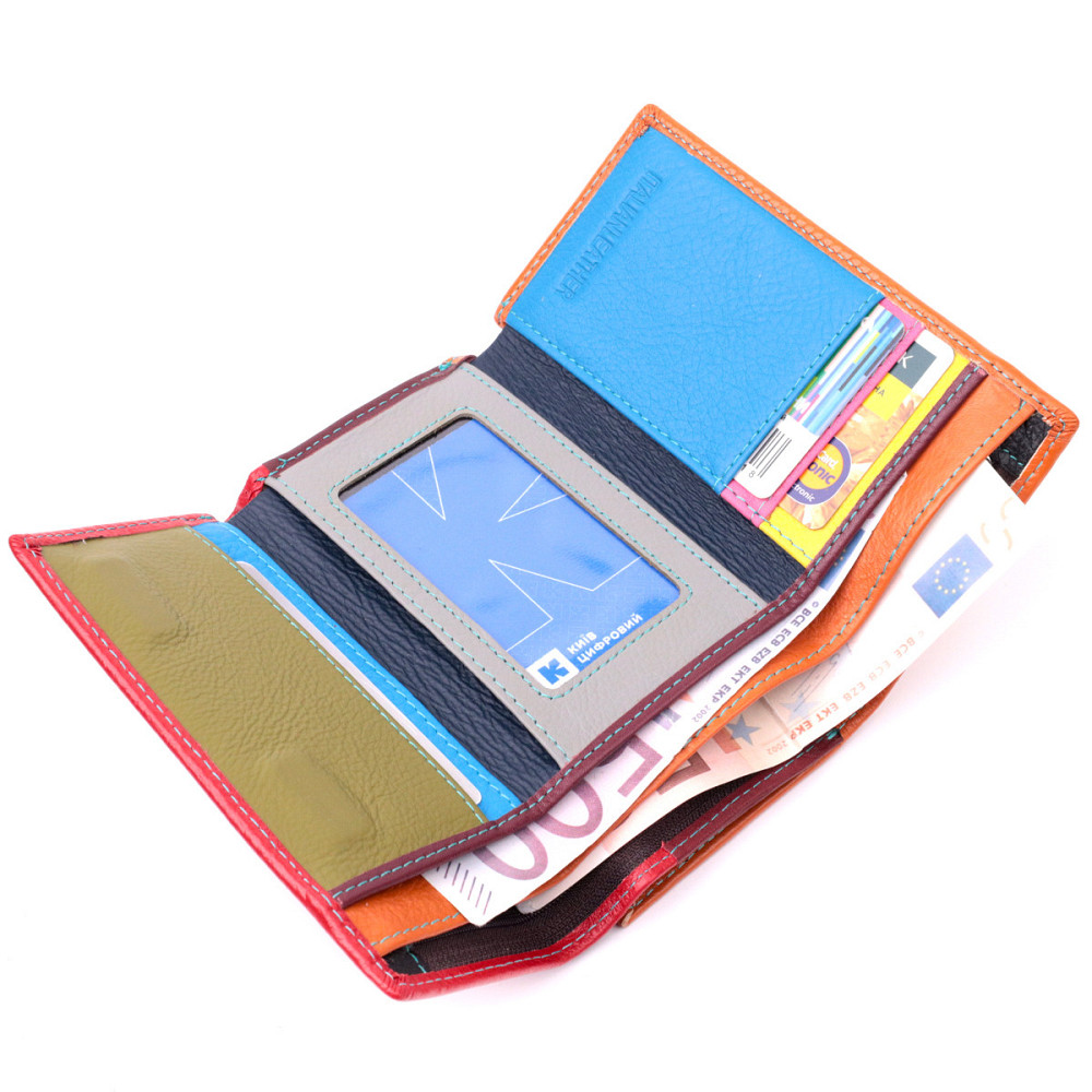 Кожаный кошелек в три сложения для женщин ST Leather 19442 Разноцветный Киев - изображение 6