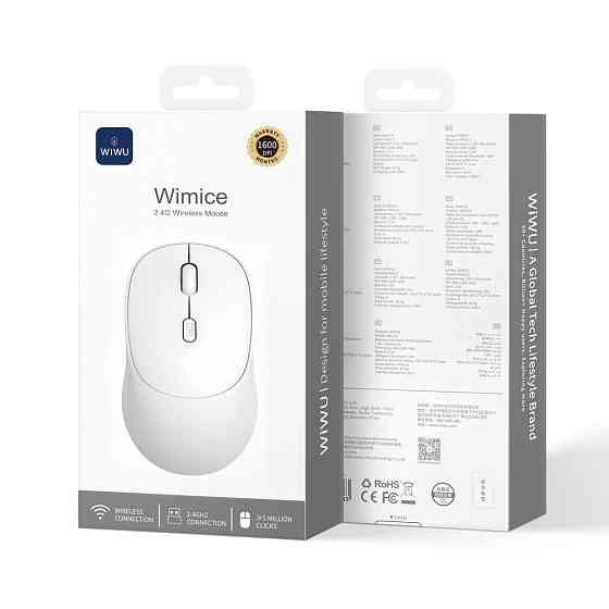 Маніпулятор миша бездротова WIWU 2.4G Wireless Mouse WM112 White Одеса