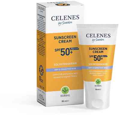 Засіб від засмаги Celenes Sunscreen Cream SPF50+ Dry &amp; Sensitive Сонцезахисний крем для сухої та чутливої шкіри 50 мл (7350104249649) Вінниця