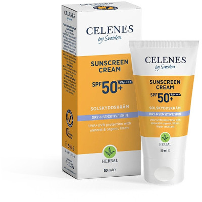 Засіб від засмаги Celenes Sunscreen Cream SPF50+ Dry &amp; Sensitive Сонцезахисний крем для сухої та чутливої шкіри 50 мл (7350104249649) Вінниця - фото 2
