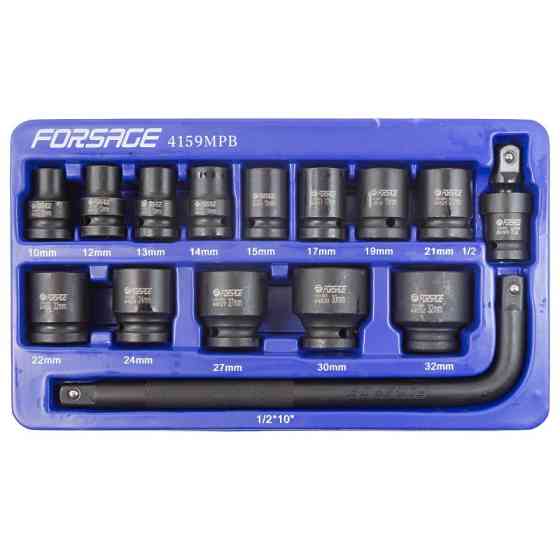 Набор головок ударных 15 предметов1/2