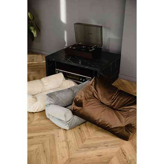 Велюровий диванчик для собак і котів Incor коричневий 10073 L (100х60х30) Київ