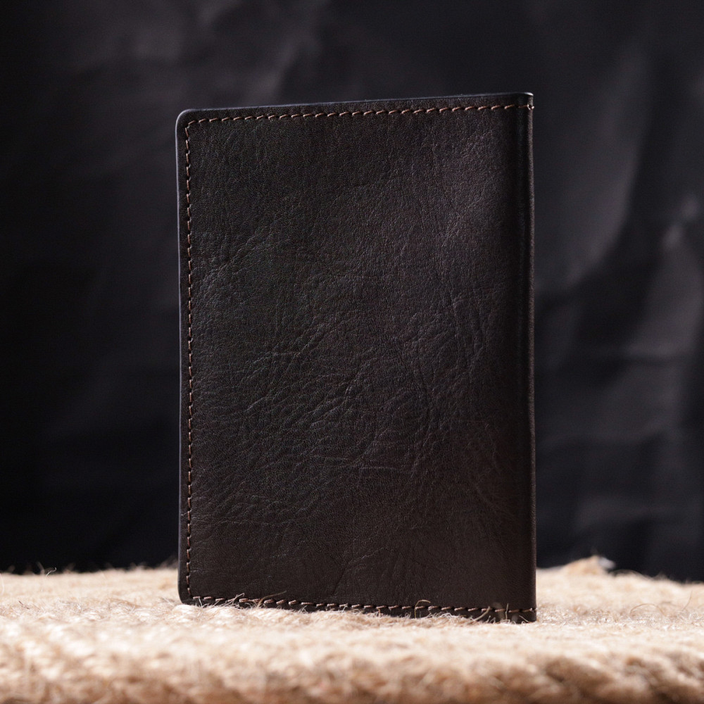 Шкіряна обкладинка на паспорт Карта GRANDE PELLE 16774 Коричнева Київ - фото 2