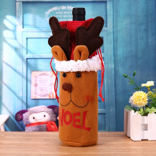 Новогодний декор на бутылку Олень 25 на 13 см разноцветный Киев - изображение 10