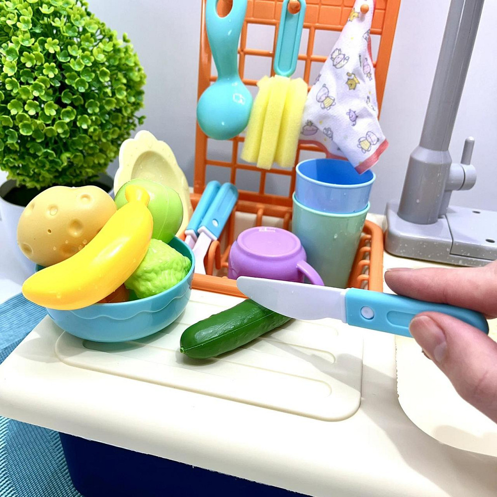 Кухня дитяча Limo Toy мийка ллється вода 20 предметів звук світло (WD-T42) Чернігів - фото 6