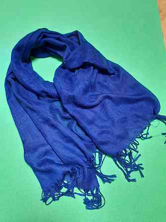 Шарф синего цвета женский - размер шарфа приблизительно 170*65см, 100% полиэстер Киев