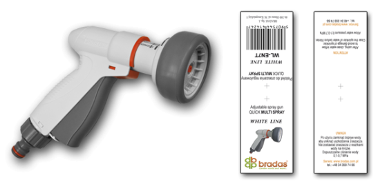 Пістолет для поливу регульований QUICK MULTI SPRAY, WHITE LINE, WL-EN7T Київ