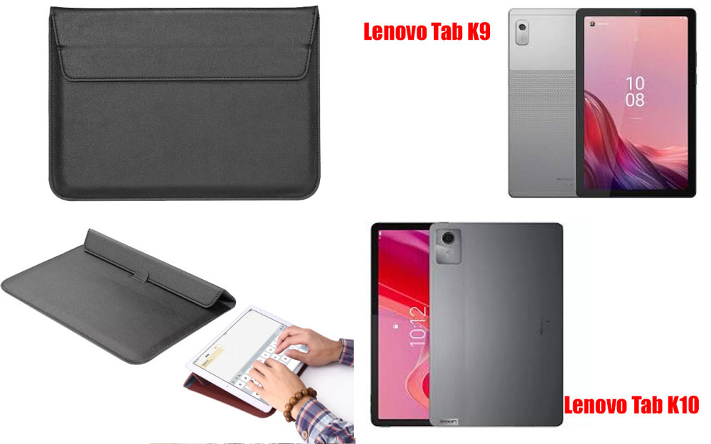 Чехол-конверт VitoCase для Lenovo Tab K9, Tab K10, с функцией подставки для планшета Черный Киев - изображение 1
