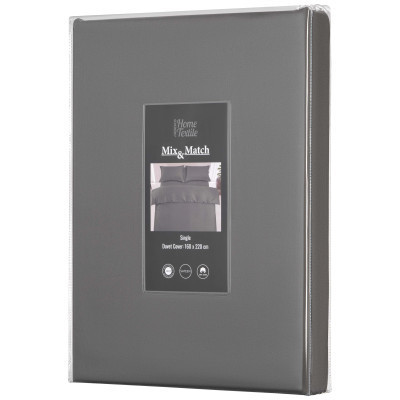 Пододеяльник Ardesto Mix&Match Premium 100% хлопок, сатин серый 200х220 см (ART2022DVY) Винница - изображение 2