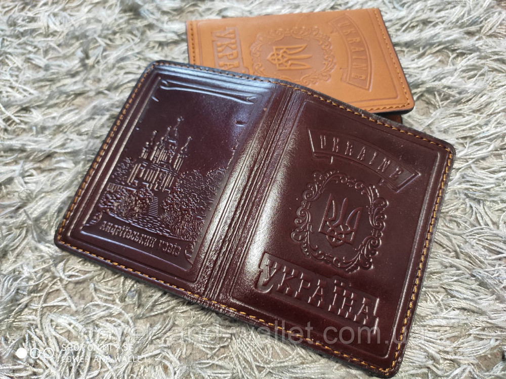 Шкіряна обкладинка ID карту і права (Андріївський узвіз) Київ - фото 5