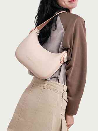 Сумочка силиконовая клатч женский на ремешке с ручками водонепроницаемая сумка Fungoofun на молнии, бежевая Каменец-Подольский