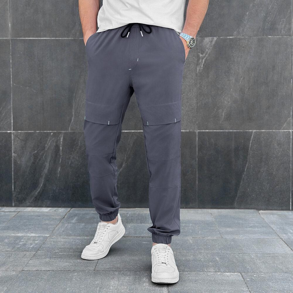 Чоловічі штани джогери з кишенями антрацит Pobedov Vershyna Київ - фото 1