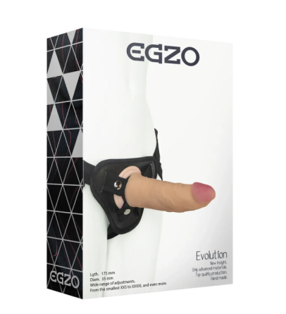 Страпон жіночий EGZO Evolution STR003 (17,5 см х 3,5 см) Sex Aura Київ