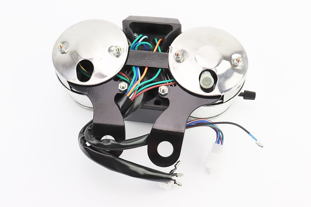 Спідометр у зборі "подвійний" 120 км/год тахометр електронний (вузьке кріплення, фішки мама-тато) Киев - изображение 2