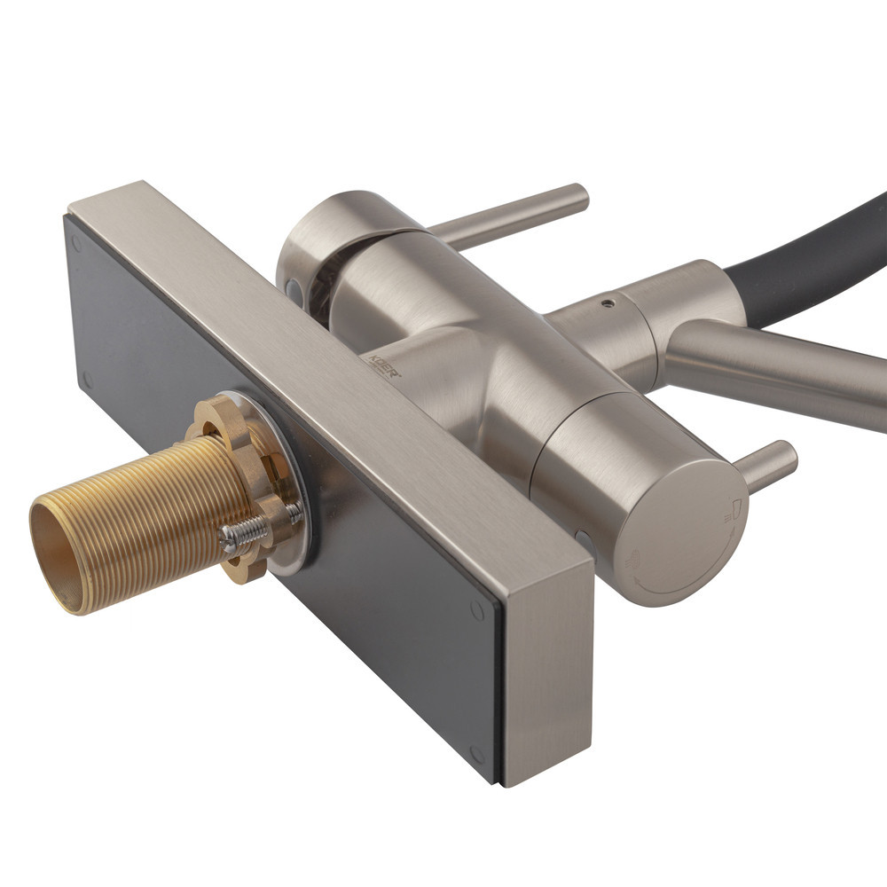 Кухонный смеситель Koer KB-74027-02 с функцией водопад и черным силиконовым изливом (KR5201) Харьков - изображение 5