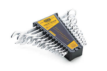 Набір рожково-накидних ключів СИЛА 6-22 мм, 12 штук, стандарт Харків - фото 1