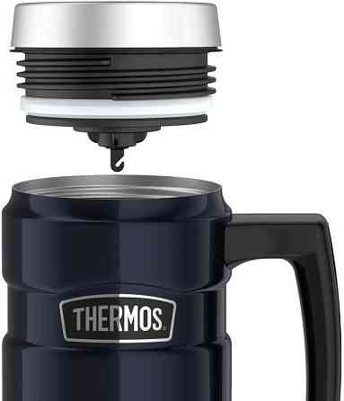 Термокружка с Ручкой 470 мл Thermos "Stainless King Travel Mug" (160030) Midnight Blue Нововолинськ