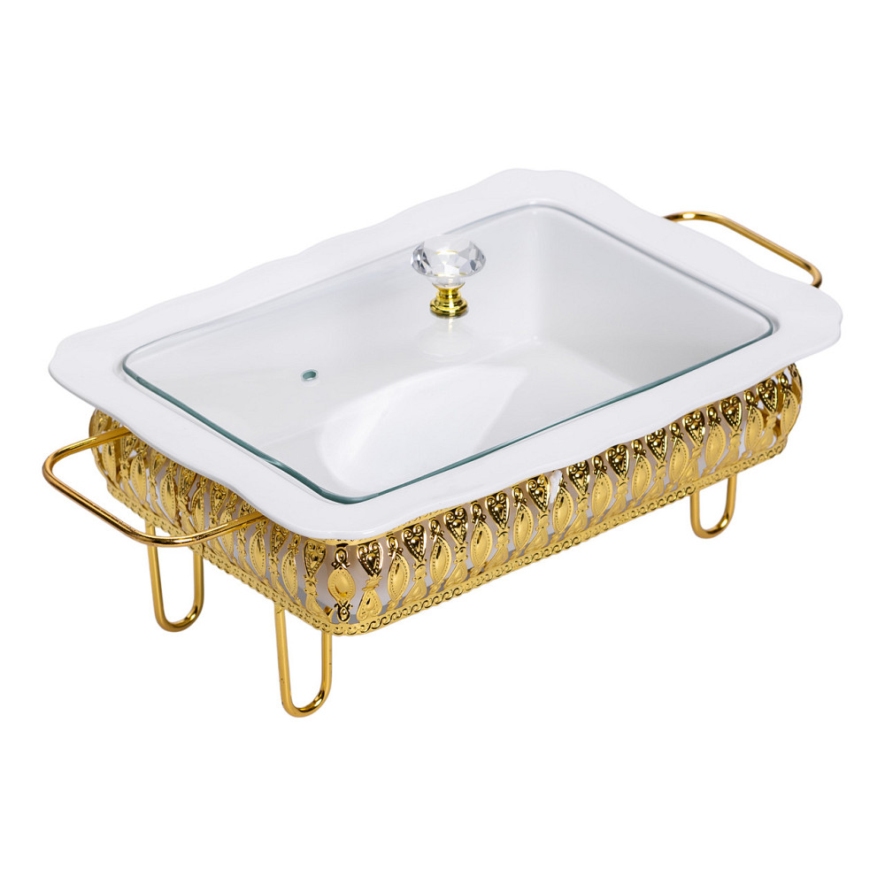 Yiwu Настільна мармітниця порцелянова 36×21×15 (см) на підставці 1.5 (л) HP-26-6 Киев - изображение 3