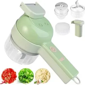 Ручной измельчитель для овощей 4в1 Food Chopper / Электрическая кухонная овощерезка / Мини блендер-слайсер Коломия