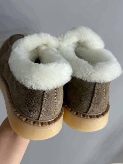 Черевики жіночі Hengji 69-3 лофери замшеві на хутрі бежеві, 40, 25 см Київ - фото 19