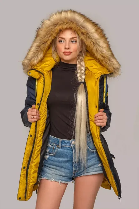 ЗИМНЯЯ ЖЕНСКАЯ КУРТКА ЛИЗА С МЕХОМ ЕНОТ, В РАЗМЕРАХ 44-56р Киев - изображение 6