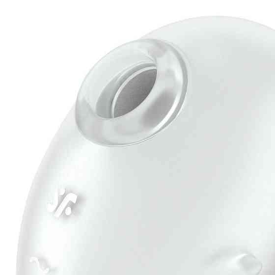 Вакуумный клиторальный стимулятор с вибрацией Satisfyer Cutie Ghost White Sex Aura Киев
