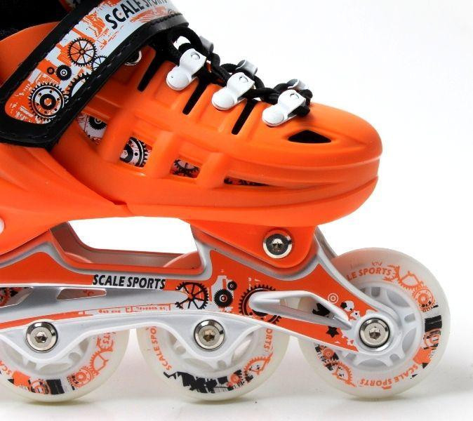 Ролики раздвижные Scale Sports с PU колесами. ORANGE. Размер 38-41 Одесса - изображение 5