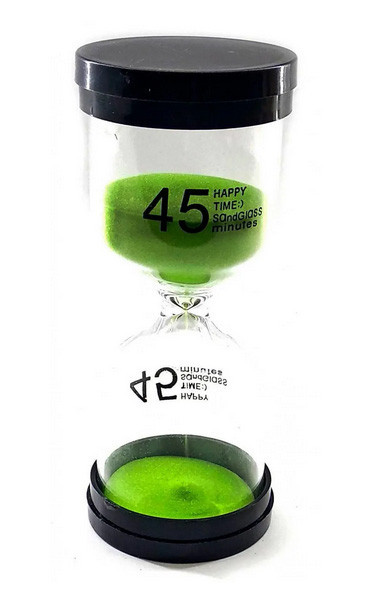 Пісочний годинник на 45 хв зелений пісок Київ - фото 1