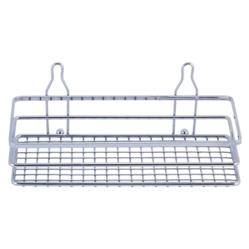 Полиця для ванної кімнати прямокутна 25*12*9,5см хромована сталь Besser Житомир