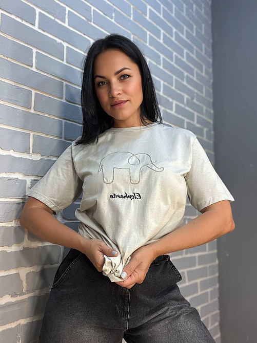 Футболка женская Pepper&mint BX24-001 цепочка слоник светло серая, светло-серый, S Киев - изображение 10