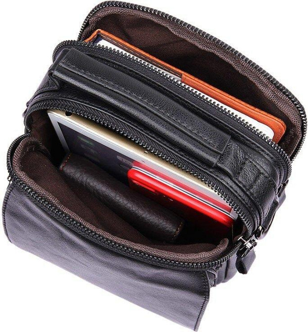 Сумка чоловіча Чорна (Vintage) Київ - фото 4