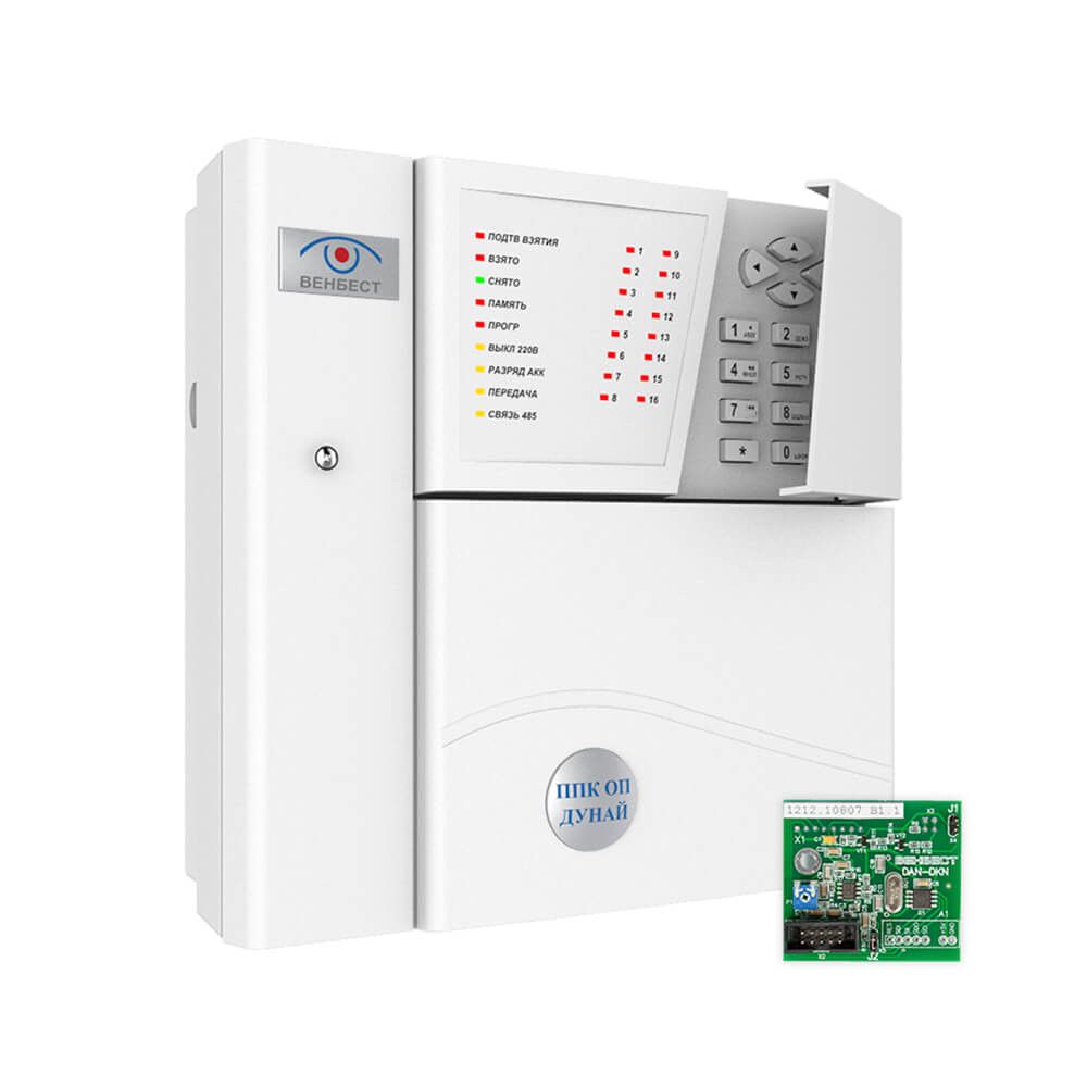 Комплект ППКОП Дунай-16/32 з модулем зв'язку Дунай-DAN-DKN (функціональний блок) Киев - изображение 1