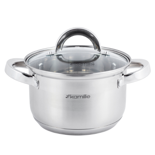 Набір каструль 10 предметів (ківш 2,1л/каструлі 2,1/2,9/3,9/6,5л) нержавіюча сталь 5633S KAMILLE Житомир - изображение 5