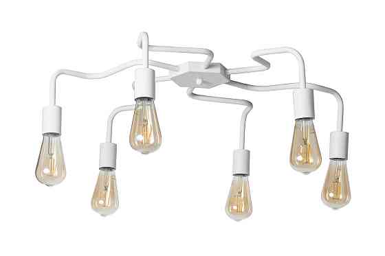 Потолочная люстра паук белая на 6 лампы Laminari NL 17503-6 WH Одесса