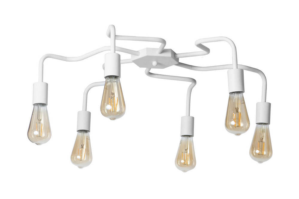 Потолочная люстра паук белая на 6 лампы Laminari NL 17503-6 WH Одесса - изображение 2