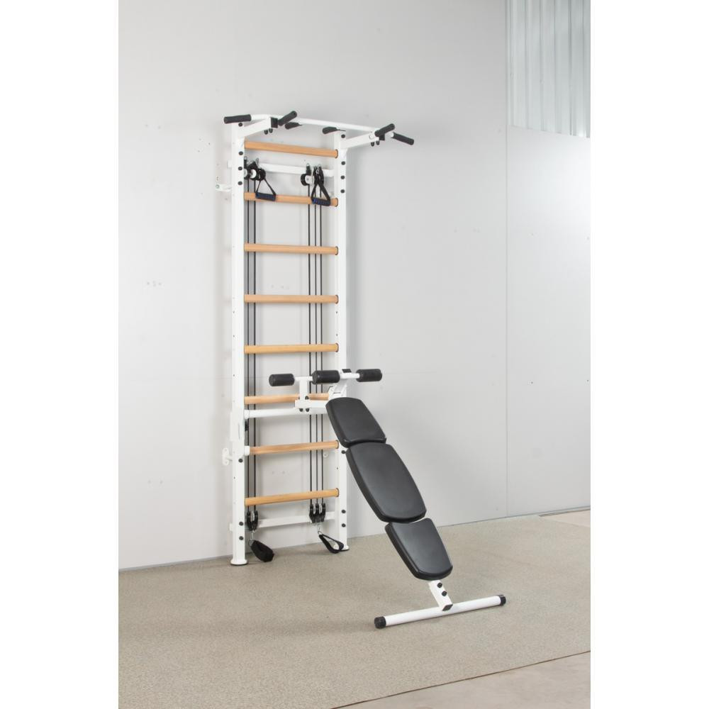 Шведская стенка с эспандерами CrossFulWhite спортивная для детей и взрослых усиленная металлическая для семьи Кам'янське - фото 3