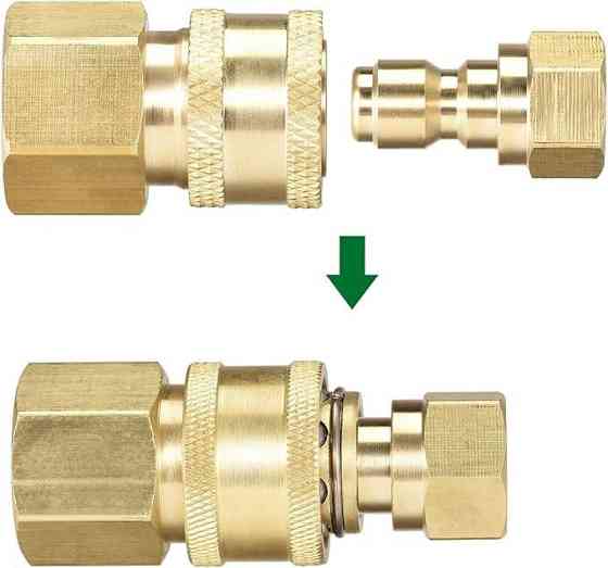 Быстросъемный латунный переходник для шлангов мойки Киев