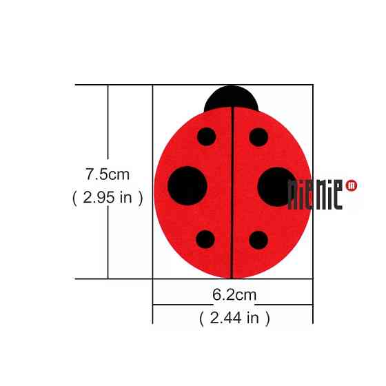 Наклейки на грудь Божьи коровки 60 на 75 мм красно-черный Киев