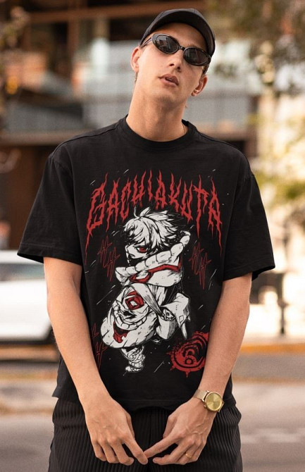 Футболка для мальчика аниме Гакхиакута Томе Джапанесе Танкобон оверсайз (рост от 165 до 180 ) Черний AnimeJ0815m Днепр - изображение 4