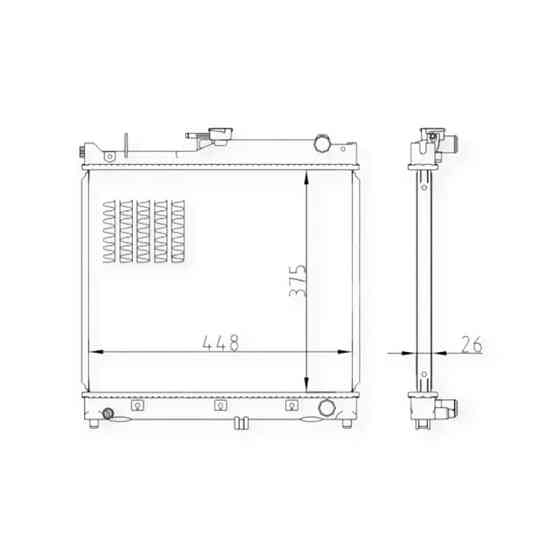 Радиатор двигателя Suzuki Jimny 98- охлаждения Мукачево