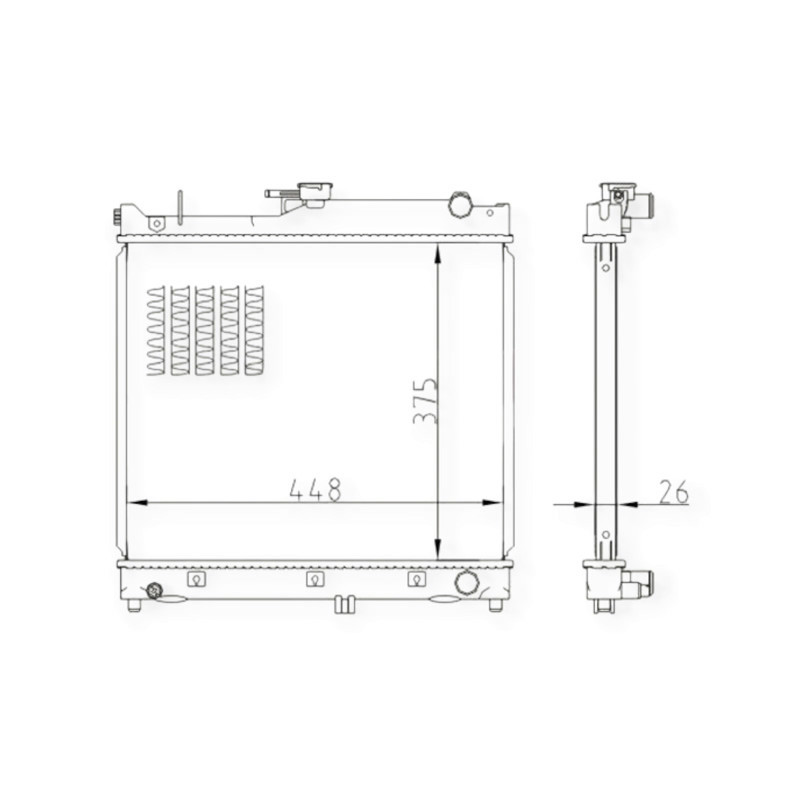 Радиатор двигателя Suzuki Jimny 98- охлаждения Мукачево - изображение 1