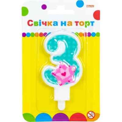 Свеча Maxi Princess "3" висотою 7,62 см (MX622050-3) Винница