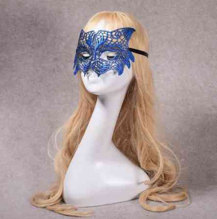 Маска маскарада для обличчя 22 на 11 см синій Київ