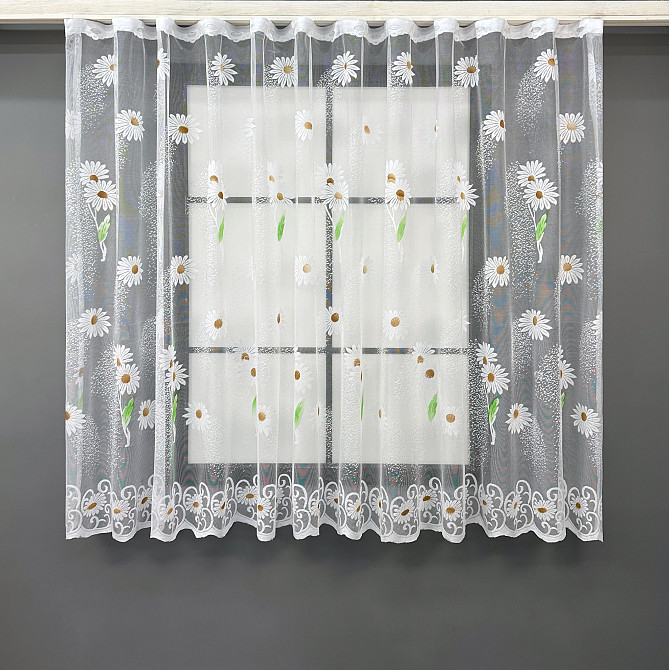 Тюль жаккард VR-Textil № 1897т Арка на кухню цвет белый 500х150 см (53-0102) Киев - изображение 2