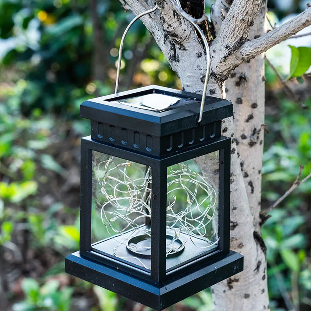 Вуличний світильник на сонячній батареї 12,5х9см, Теплий білий / Садовий ліхтар підвісний / Ліхтар для саду Київ - фото 8