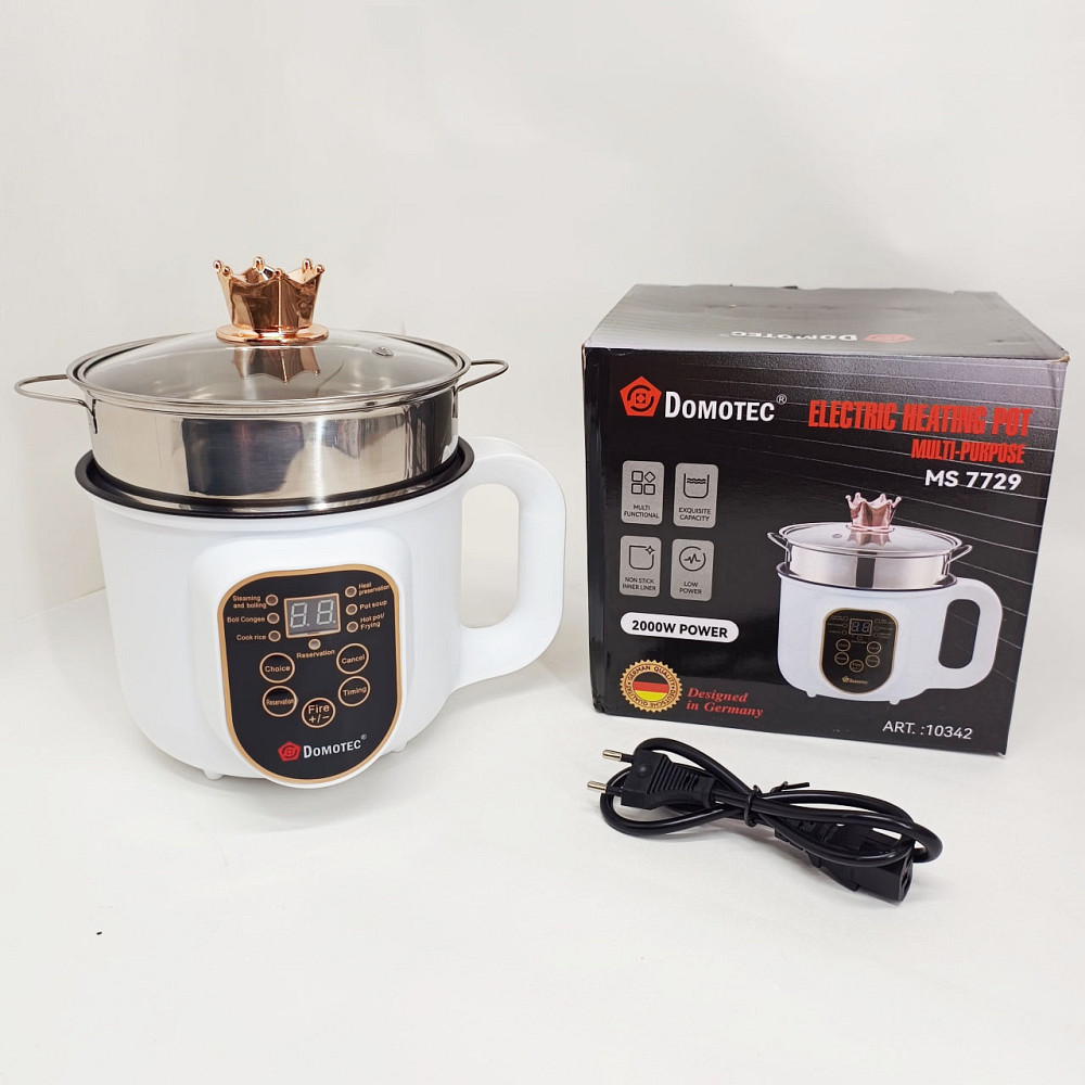 Електрична каструля-пароварка DOMOTEC MS-7729 1.8л 2000Вт MR-28 Львів - фото 3
