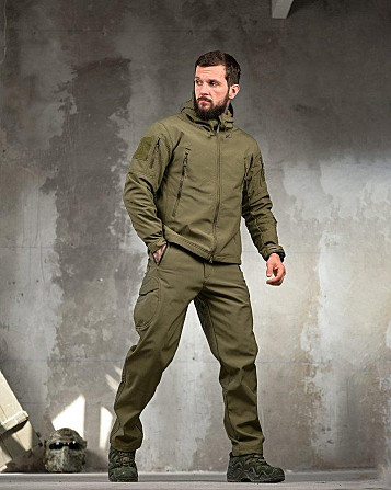 Тактичний костюм софтшел softshell олива ВТ7949 Київ - фото 2