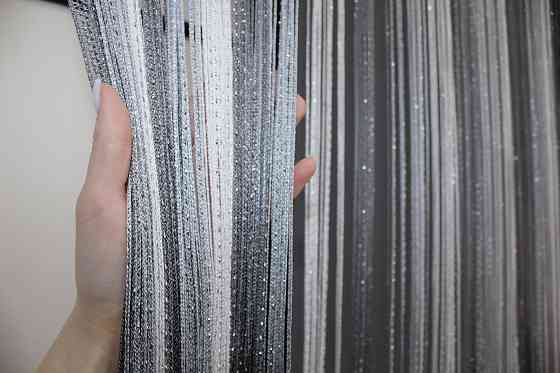 Штори-нитки "Кісея" з люрексом Сірий з білим 300х300см 1 шт (61-050) Київ