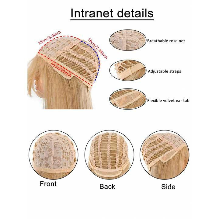 Парик ровный аниме c длинной челкой 